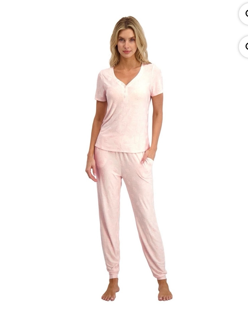 Steve Madden Women's Short Sleeve Top & Pant Pajama Set